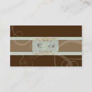 De Placement Carte Mariage classique au chocolat foncé