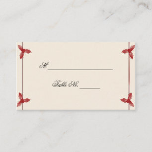 De Placement Carte Mariage d'hiver Red Mistletoe