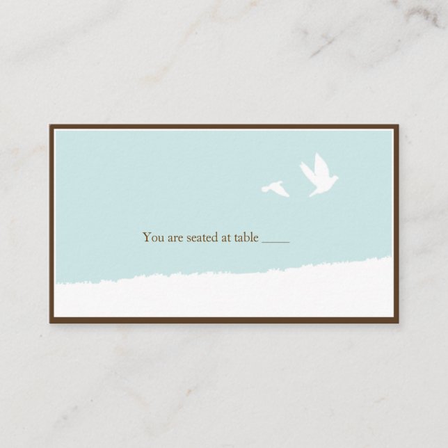 De Placement Carte mariage inséparable bleu (Devant)