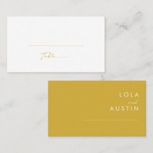 De Placement Carte Mariage minimaliste Or plat moderne