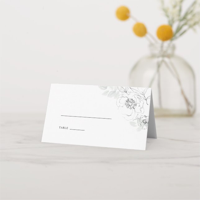 De Placement Carte Mariage Place Foliage Botanique (Devant)