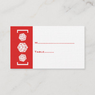 De Placement Carte Mariage Red D20 Dice Gamer