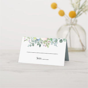 De Placement Carte Mariage Tropical Eucalyptus Green