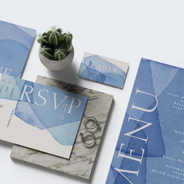 De Placement Carte Mariage Watercolor (Créateur téléchargé)