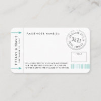 Carte Place Carte Mini Menu Plan Passe d'embarquem