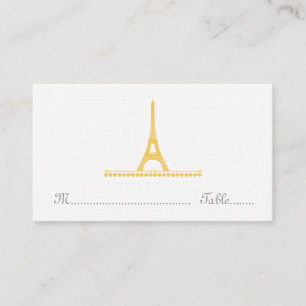 De Placement Carte Place Chic Parisienne, Jaune