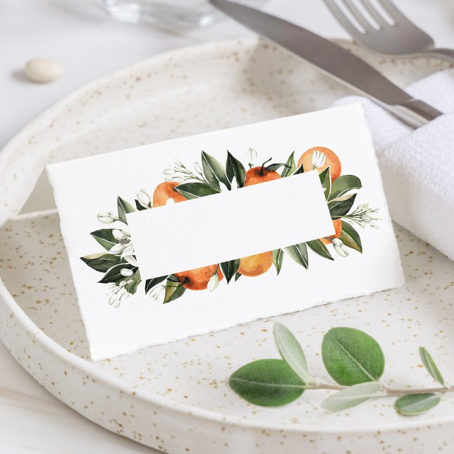 De Placement Carte Place Mariage Citrus Orange (Créateur téléchargé)