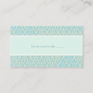 De Placement Carte Place Mariage damassé Croix Bleue Lumière