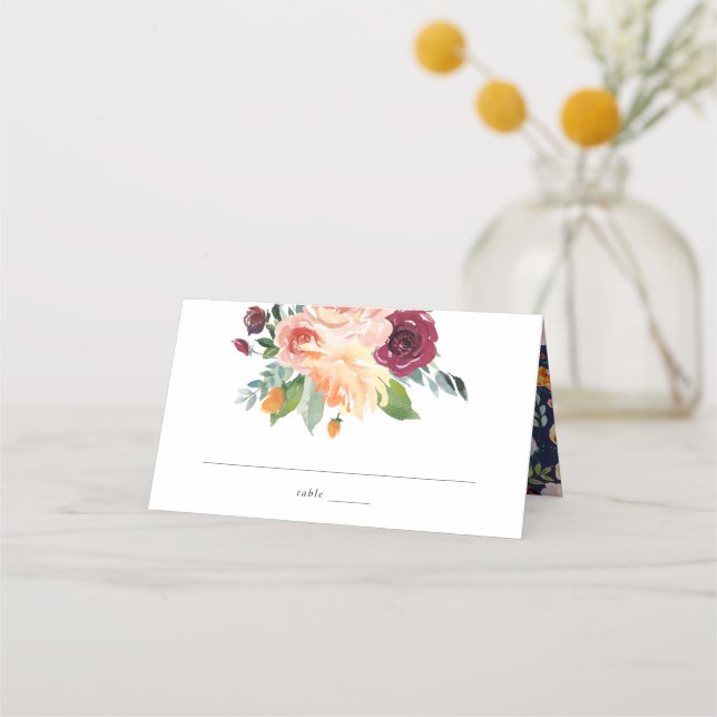 De Placement Carte Place Mariage Floral automne (Devant)