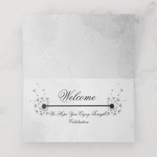 De Placement Carte Place Pliée Noir&Blanc (Intérieur déplié)