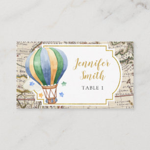 De Placement Carte vintage Hot Air Balloon Adventure Baby showe