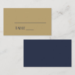 De Placement Déco type or Carte Mariage Dark Navy