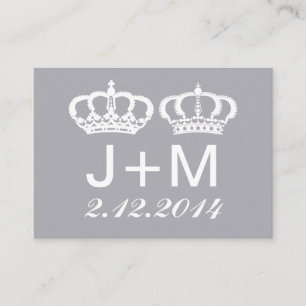 De Placement Dove Grey Royal Couple Mariage Carte Place