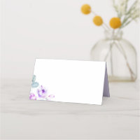 Dusty Purple Rose Mariage Carte Place
