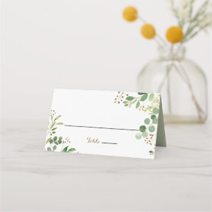 De Placement Elégant Eucalyptus Greenery Carte Mariage Place