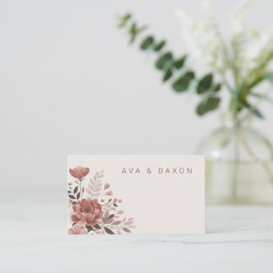 De Placement Elégante carte Rose Mariage Dusty