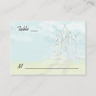 De Placement Fairy Tale Sand Castle Plage Mariage Plaques Carte