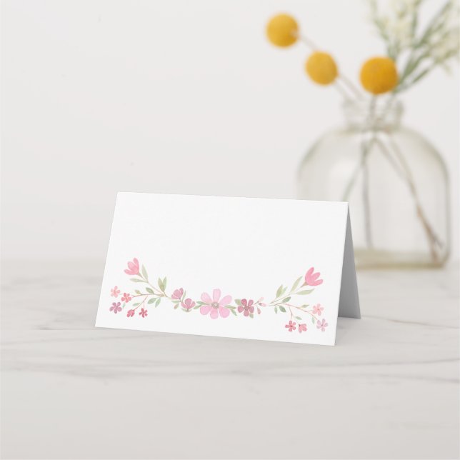 De Placement Fleurs roses carte (Devant)