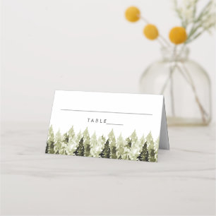 De Placement JENNA Russe Aquarelle Pines Tented Carte Place