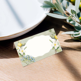 De Placement La Dolce Vita Lemon Floral Plaqué Carte Place