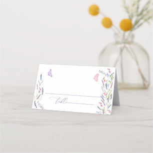 De Placement Lavande violette Mariage Floral Carte Place
