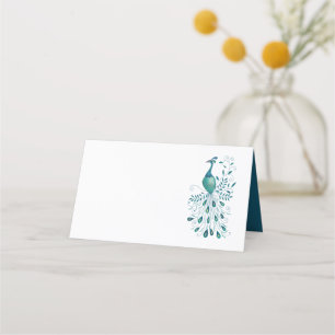 De Placement Mariage Peacock Place Nom Carte Place