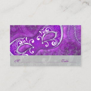 De Placement Masquerade Masque Ball Masque Violet Mariage Carte