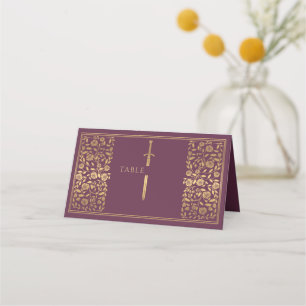 De Placement Mauve Royal Médiévale Mariage d'épée Carte Place