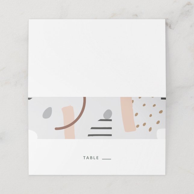 De Placement Memphis Moderne Formes Tan Carte d'Escort (Extérieur déplié)