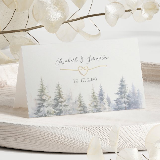 De Placement Pine Trees Forêt Mariage Carte Place (Créateur téléchargé)