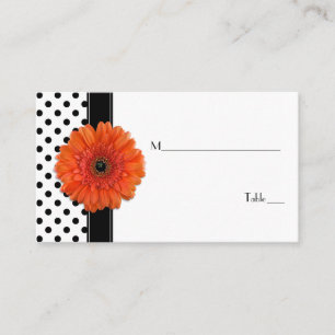 De Placement Poka Noir Blanc Point Orange Gerber Place Carte