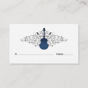 De Placement Royal Blue Swirls Guitare Carte Place