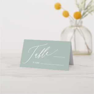 De Placement Sage Green Cross Boy Baptism Plié Carte Place