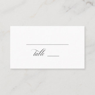 De Placement Simple Classique élégant Mariage Carte Plat Place