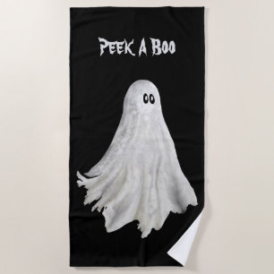 De Plage Drôle Fantôme D'Halloween Dessin Passé Serviette D