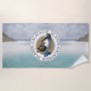 De Plage Galapagos Souvenir Bleu Pied Booby Beach Serviette