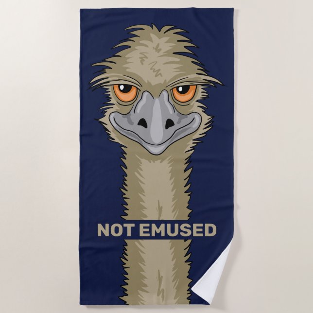 De Plage Pas Emused Funny Emu Pun Beach Serviette (Devant)