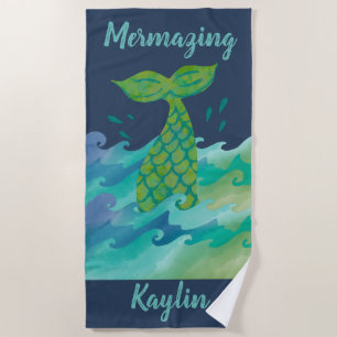 De Plage Serviette Mermaid Beach personnalisée