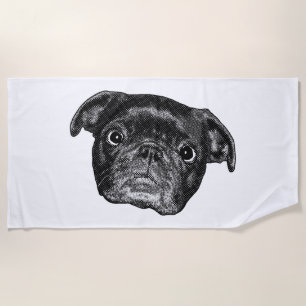 De Plage Serviette point pug hiver