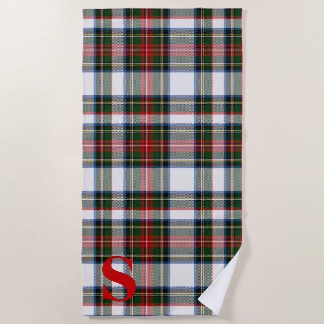 De Plage Stewart Robe Tartan Plaid Beach Serviette (Devant)