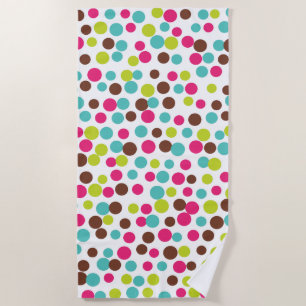 De Plage Summer Retro Dots Beach Piscine Serviette vacances