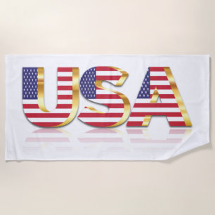 De Plage USA Drapeau Beach Serviette Patriotique Américain