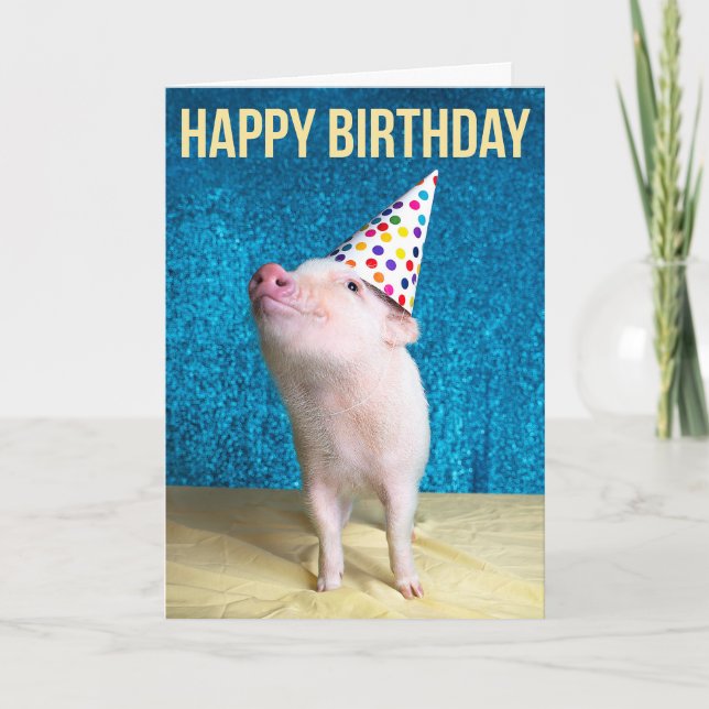 De porc carte d'anniversaire (Devant)