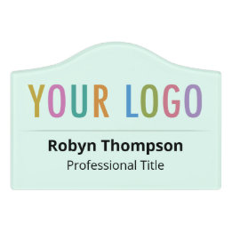 De Porte 5 pouces Acrylique Nom Plaque Entreprise Logo Peti