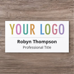 De Porte Plaque blanche Acrylique grand nom Société Logo Bu