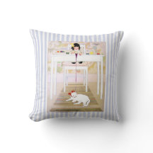 De pourpre coussin vintage de chat oh là là !