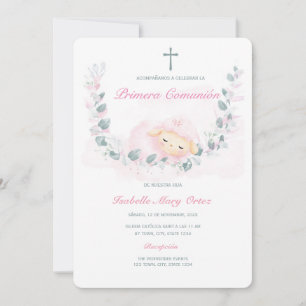 De Primera Comunión Personalizada Con el Dibujo de Invitation