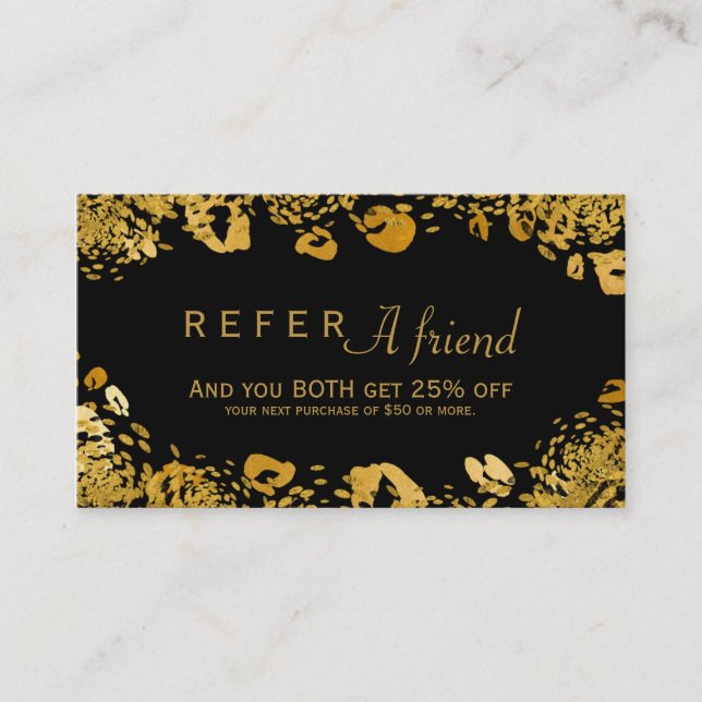 De Référencement Carte client Gold & Black Exotic RECOMMANDER UN AM (Devant)