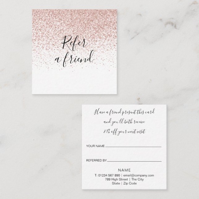 De Référencement Carte clientele moderne en écriture cursive avec p (Devant / Derrière)