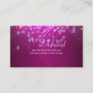De Référencement Carte Magenta Pink Sparkle Salon RECOMMANDER UN AM